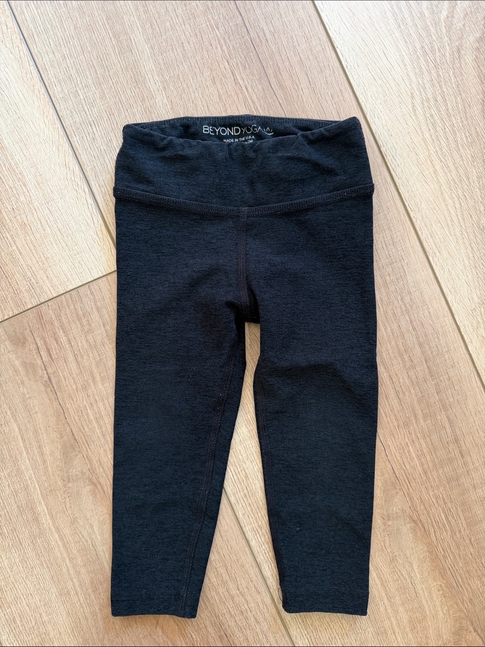 Beyond Yoga Kids Black Stretch Capri Leggings